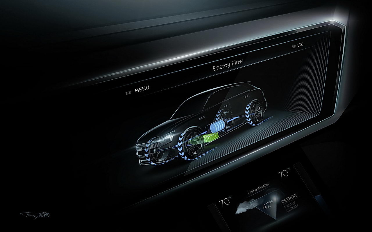 Audi h-tron quattro concept design sketch