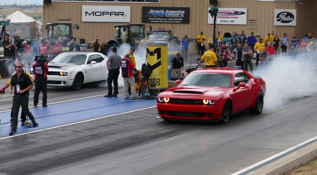 Two Dodge Demon&#039;s Duel at MOPAR Mile High Nationals - The Fast Lane Car