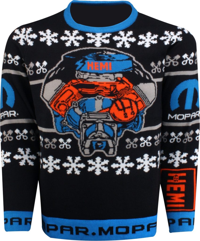 Holiday Gift Ideas: This Mopar Ugly Sweater Actually Looks Pretty Cool, And You Can Get A Matching Crate Engine