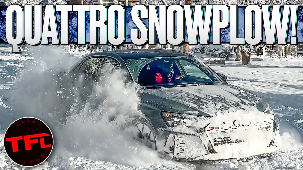 Deep Snow vs Very Low Car: I Plow The 2023 Audi RS 3 Into a Mountain of ...