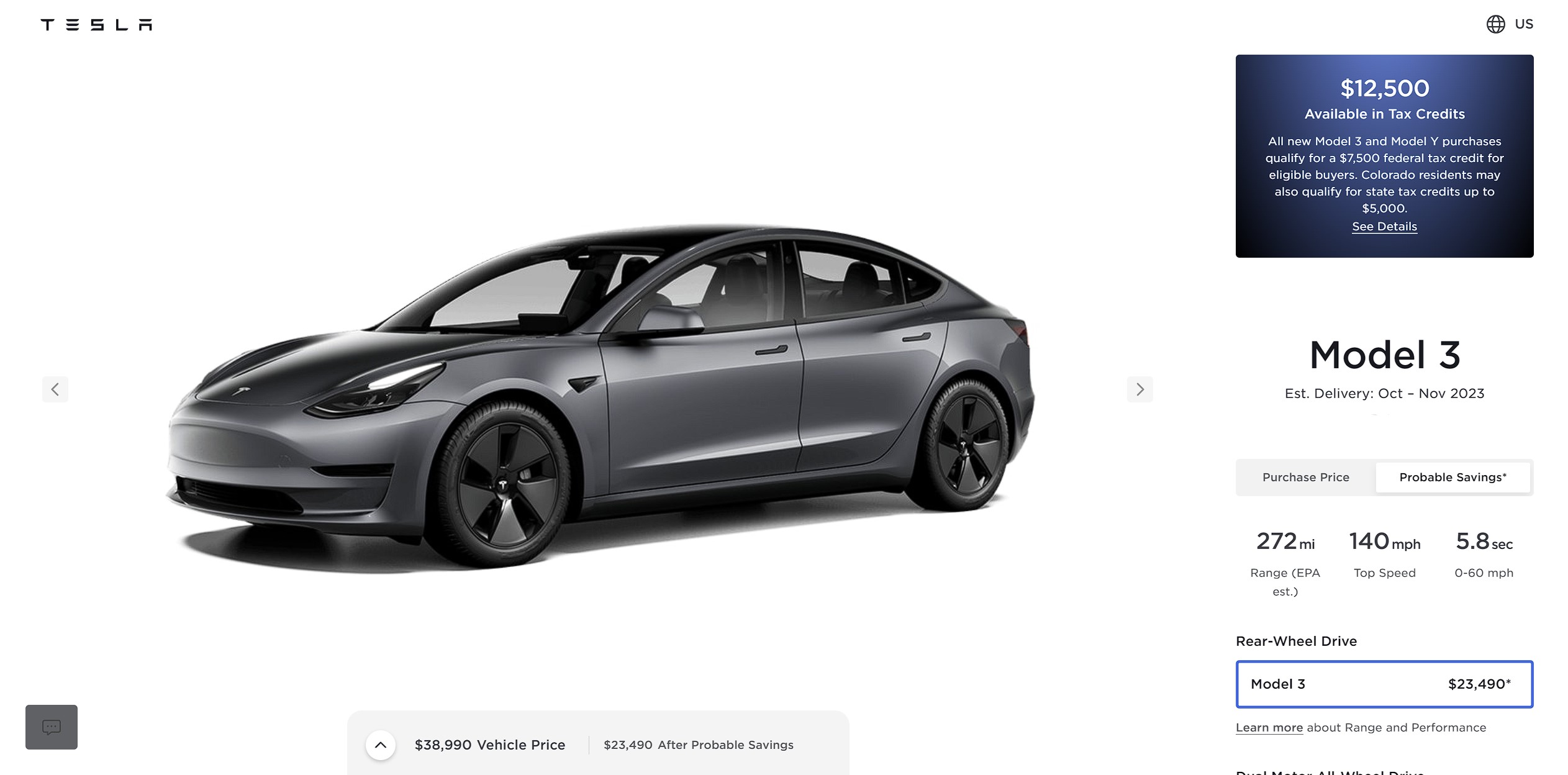 Tesla model 3 price deals drop 2020